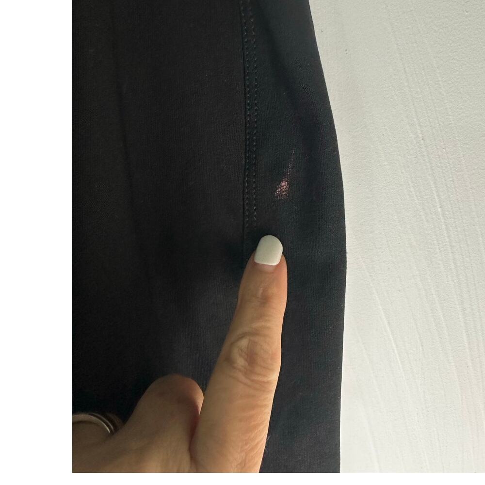 Spanx Wide Leg Cropped Pull On Pants Women's Plus Size 1X Black Flowy Stretch - Picture 3 of 6